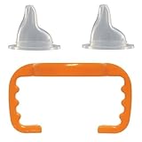 Thinkbaby Baby Bottle to Sippy Cup Conversion/Replacement Kit, Orange, 9 Months by thinkbaby [並行輸入品]