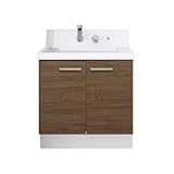 LIXIL(リクシル)INAX 洗面化粧台(K1シリーズ) 間口750 両開きタイプ クリエモカ 寒冷地仕様 K1N3-755SYN/LM2H