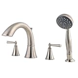 Price Pfister RT6-4GLK Saxton Satin Nickel 4-hole Roman Tub Trim [並行輸入品]