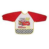 取寄品:3週間前後 長袖ベビーエプロン (スタイ/よだれかけ) マックィーン レッド カーズ ディズニー ベビー用品