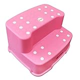Budsia kids nonslip & wide footstep [ノンスルリプ20pcs含ま] バードシア キッズ ノンスルリプ ＆ ワイド 2段踏越し段 (Pink)
