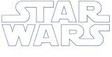 STAR WARSロゴ単語シンボルブルーアウトライン文字Text Quote Star Wars Classic Episode IV取り外し可能な壁デカールステッカーアートホームデコレーション子供用