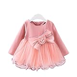 Pojour 春 0-6歳キッズスカート 女の子可愛いドレス 通気 綿 チュールワンピース ピンク(100cm)