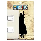 ONE PIECE ワンピース 公式 スイッチプレート ウォールステッカー 日本製 14.7cm×10cm (op-ws08:トラファルガー・ロー)