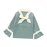 Pojour ベビー服 子供服 女の子ニットカーディガンセーター 防寒 冬 かわいいVネック おしゃれ 暖かい 綿 厚手 ベビールームウェア 普段着 カジュアル 旅行 記念日 プレゼント