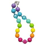 So Sydney Baby Toddler Girls Princess Chunky Bubblegum Beads Beaded Necklace (Over the Rainbow) [並行輸