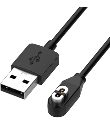 Compatible With H2O Audio Bone Conduction Charger, Magnetic Replacement Charging Compatible For H2O Audio TRI 2, TRI 2 Pro, Snow PRO Bone Conduction (2 Pack-Black Black, 7.62mm 4 Pins Charger