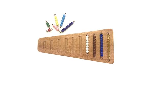 Amazon Co Jp Bromrefulgenc 知育玩具 木製カラフルビーズ 階段ボード 数字 認識 数え方 教育玩具 子供へのギフト W25g2a6az5dir55d866i3106m ホーム キッチン