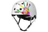 MelonHelmets(メロンヘルメット) 幼児・キッズ用軽量ヘルメット M-Lサイズ 46-52cm [マグネット式バックル、ダイヤル式アジャスター] ハンドペイント