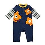 ホットビスケッツ(MIKIHOUSE) 重ね着風　接結天竺カバーオール　70cm　紺（03）