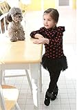 M.Z.L3段チュチュスカート付きレギンス スカッツ「子供服 女の子/キッズ/子ども/子供/レギンス付きスカート/チュールスカート/チュチュ (90, ブラック)