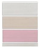 大川家具 nakakei チェスト ダイス 60cm幅3段 ピンク 220249