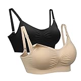 Noviasレディースシームレスなソフト授乳ブラマタニティブラパッド入り授乳ブラ US サイズ: XL