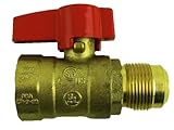 Aviditi 11162AVI Gas Ball Valve with Threaded by Flare Ends, 3/4-Inch FIP by 5/8-Inch Flare by Avidi