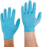 MCR Safety 6020XL NitriShield Nitrile Industrial Grade Lightly Powdered Disposable Gloves with Rolle