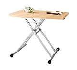 ガス圧式昇降機能付き リフティング テーブル (KATE) ナチュラル 25cm～69cmまで高さ調整可能