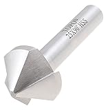 uxcell　木材加工　切削直径25mm　90°　ストレートなシャンク　面取りカッタービット