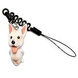ペットラバーズ 犬種 お犬様 vol.1 Shepherd ホワイトシェパード ホワイト プチコード 松葉紐 ストラップ MA-4602