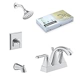 Isenberg BIAB.SBN Bathroom In a Box Fixture Set, Square trim in Brushed Nickel [並行輸入品]