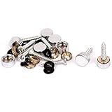 uxcell　飾りビス ミラーネイル ラウンドキャップの装飾 10mm 直径 シルバートーン 8枚入り