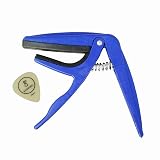 9℃ Basic Capo for Ukulele オリジナルピック付き/ウクレレカポ カポタスト ウクレレ・マンドリン・バンジョー用 カポタスト ピック付属 (ブルー)