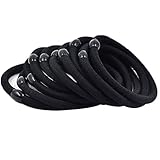 eipatu ヘアゴム　40本 セット 太さ　リングゴム　6mm アクセサリー (ブラック)