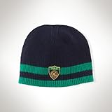 【並行輸入】RALPH LAUREN(ラルフローレン) 男の子 人気新作　ニットキャップ　ウォッチキャップ　Striped Patch Skull Hat 50～55センチ