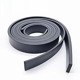 LIKENNY ゴムシート ストリップ素材 厚さ3mm*幅30mm*長さ2m ゴム板 緩衝材 耐油 耐熱 耐摩耗 振動吸収 滑り止め 防振マット汎用 家具 フローリング保護(ブラック)