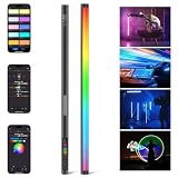 NEEWER TL90C RGB チューブライト スティックライト LEDビデオライト 30W フルカラー RGBWW 撮影ライトバー APP/2.4G/DMX制御 7ピクセル効果 18シーン 0-100%調光 2500K-10000K 色温度 CRI97+TLCI98+ 高演色 6000mAhバッテリー内蔵 ハンドヘルドライト ライブ配信/ビデオ録画/YouTube写真撮影用
