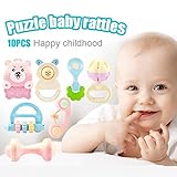 MolySun 8/10/12個新生児の幼児の赤ちゃんのTeetherのラットルズ環境保護学習玩具ハンドジングルの揺れベルギフト