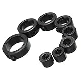 ストップ首輪，SODIAL(R)8Xドリル深さストップカラーリング　ポジショナー　ダボシャフトチャック&1ｘ六角レンチ