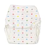 [ママミッケ] おむつカバー 股おむつ 大人用 かわいい マジックテープ サイズ調整 快適 防水加工 (ハッピーうさぎ, LL)