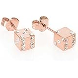 Surgicure ジュエルダイス ステンレス ピアス 1ペア ピンクゴールド
