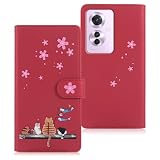 Qribo Oppo Reno11 A ケース 手帳型 Reno 11A 手帳型 ケース コンパクト 元気 鯉のぼり模様 和風 手触りのいい oppo ネノ11a ケース 手帳型 オッポリノ11a ケース スマホ スタンド おっぽ Reno 11a ケース 色は新鮮でエレガントです Oppo Reno 11A カバー Oppo Reno 11a スマホケース レッド
