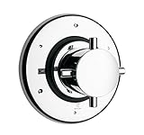 Whitehaus WHUS425-BN-PVD Luxe Three Ways Diverter Valve with Short Cross Handle, 4 1/2-Inch, Brushed
