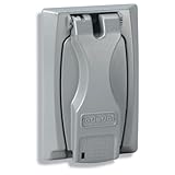 Thomas & Betts DCCU Red Dot D-Pak Single Gang Universal Flip-Lid Weatherproof Cover, Silver [並行輸入品]