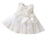 Nice Days（ナイス　ディズ）　春夏欧米風ファッション　可愛い女の子ワンピース　蝶結びドレス　プリンセススカート　発表会 結婚式 入園式 演奏会　パーティー (2, ホワイト)