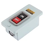 XDiscount パワープッシュボタンスイッチ　セルフロックプッシュボタンスイッチ　2.2KW 15A 　3相　オン・オフ
