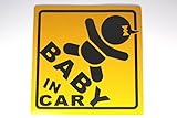 【Cat fight】自動車用 夜間 反射 baby in car ベビー イン カ― 赤ちゃんが乗ってます マグネット ステッカー (O)