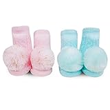 【日本正規品】 ワドル (WADDLE)   ラトルソックスポムポムピンク/ブルー2足セット 100570