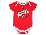 マジェスティックCincinnati Reds幼児サイズ3 – 6ヶ月Onesie /ボディスーツ – 赤クリーパー