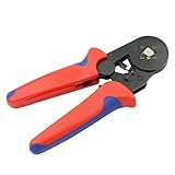 WXC8-6-4Aエンドスリーブフェルール圧着プライヤー自己調整端子ピンコネクタワイヤクリンパーミニタイプ圧着工具（色：赤と青）