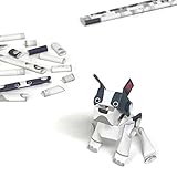 パイプロイド(PIPEROID) アニマルズ 犬 シリーズ フレンチブルドッグ - 小学生 から 大人まで 楽しめる 紙工作 クラフトキット - 折り紙 好きの 男の子や 女の子にも