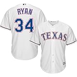 ノーランライアンテキサスレンジャーズ# 34 MLBの殿堂クールベースホームジャージー(メンズXXL )