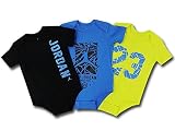 (Jordan)ジョーダン ベビージョーダン Jordan ロンパース3着セット　 (6/9M (6-9ヶ月頃), 黒青黄緑) [並行輸入品]