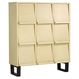 arne ディスプレイラック 本棚 フラップ キャビネット 収納 木製 フラップ扉 日本製 完成品 glande 3×3 メープル