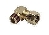 LTWFITTING 空気ブレーキ継手 エルボ(DOT Air Brake Elbow) 雄 ブレーキコネクター 1/4"ODx1/8" 雄 NPT コンプレッション フィッティング（25個入り）