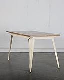 IRON/WD. TABLE/ホワイトウッド×スチール ダイニングテーブル/アンティーク家具