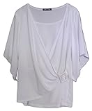 Nokweeman レディーズ Japanese Evening 授乳 シャツ ブラウス (XXS, 白 White)