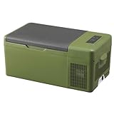 【持ち運べる小型冷蔵庫】 アイリスプラザ 車載冷蔵庫 ポータブル 15L カーキ スピード冷却 -20℃~20℃ スマホ充電可能 クーラーボックス PCR-15U-G レジャー キャンプ 防災 災害 停電 台風 防災用品